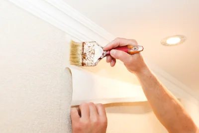 Pose de papier peint à Cornas — revêtements muraux et toiles de verre